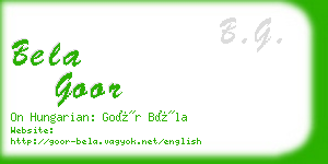 bela goor business card
